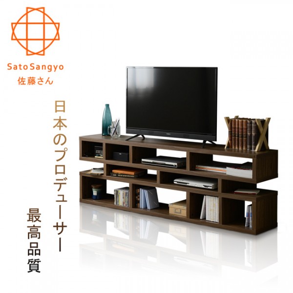 【Sato】LIKE LOWBOARD城崎木語電視櫃‧幅177cm(胡桃木色)