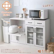【Sato】LUFFY映日浮光雙抽四門開放收納櫃‧幅118cm