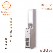 【Sato】DOLLY朵莉雙抽單門鏡面隙縫櫃‧幅30cm