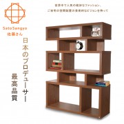 【Sato】MOOK光陰故事隔間收納櫃‧幅90cm(淺棕)