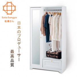 【Sato】ANRI小日子收納鏡櫃‧幅80cm (樸素白)