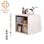 【Sato】Hako有故事的風格-雙格櫃(復古洗白木紋)