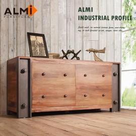 【ALMI】DOCKER PROFILE-COMMODE BASSE 工業風四抽櫃