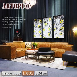 【ARTOPI】Fibonacci斐波那契牛皮L型沙發