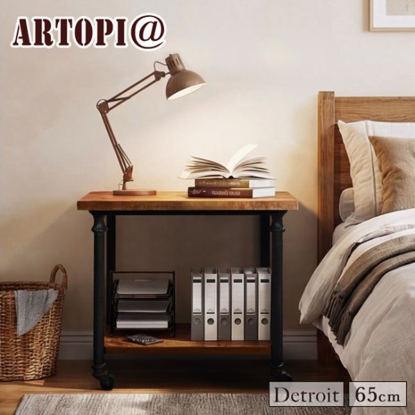 【ARTOPI】Detroit底特津工業風榆木方茶几-幅65cm