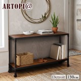 【ARTOPI】Detroit底特津工業風榆木雙層邊桌-幅130cm