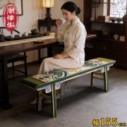 【C'est Chic】雲州秋望手繪楊木長凳-幅155cm