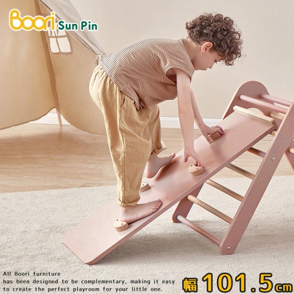 【Boori】忒提斯迷你攀爬板‧幅101.5cm(櫻桃色)