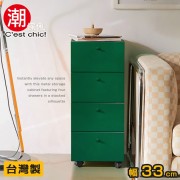 【C'est Chic】潮鐵盒時光4層鐵櫃-森野綠